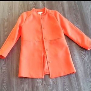 H&M Orange Pea Coat Jacket Size 2